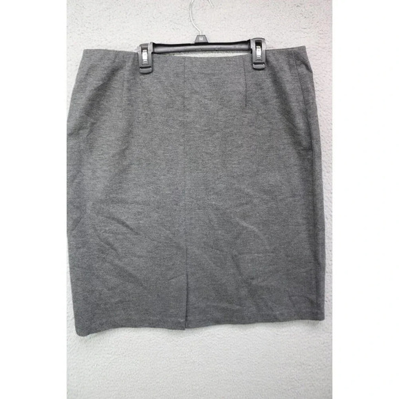 J.Jill Stretch Gray Skirt-Size Large-Pull On-Back Slit - Picture 4 of 7